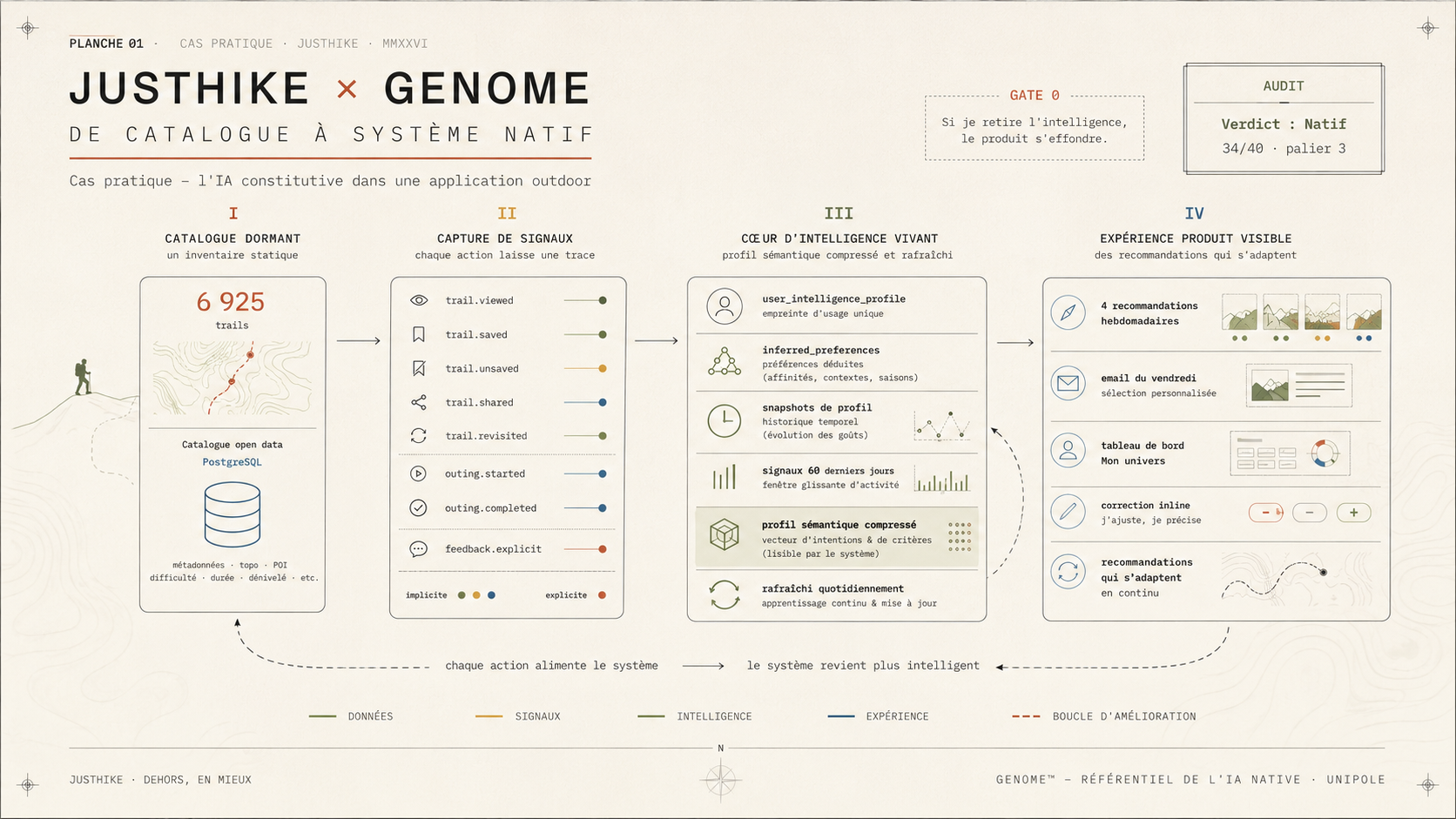 JUSTHIKE x GENOME - de catalogue a systeme natif