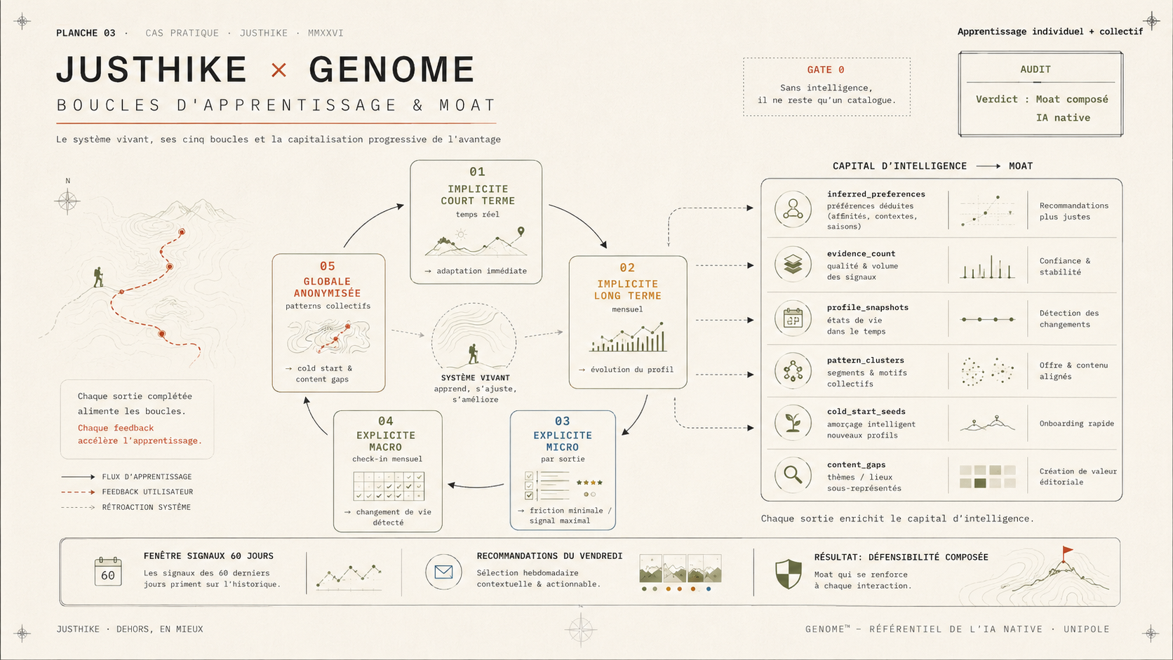 JUSTHIKE x GENOME - boucles d apprentissage et moat